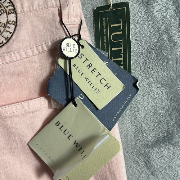 Blue‎ Willi’s pants women’s pink cropped NWT premium pants size 40 high waisted - Picture 3 of 14